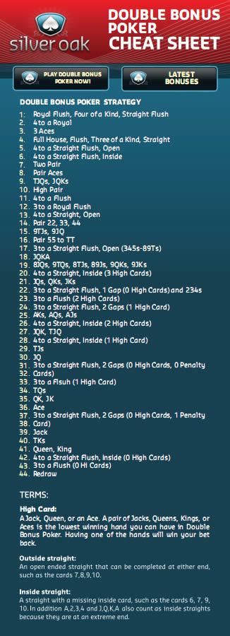 video poker cheat sheet pdf
