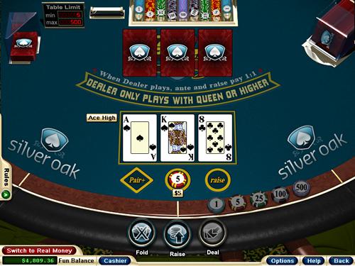 How to play casino three card poker