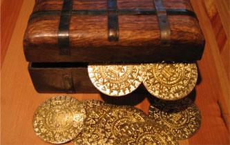 Aztecs Treasure gold coins